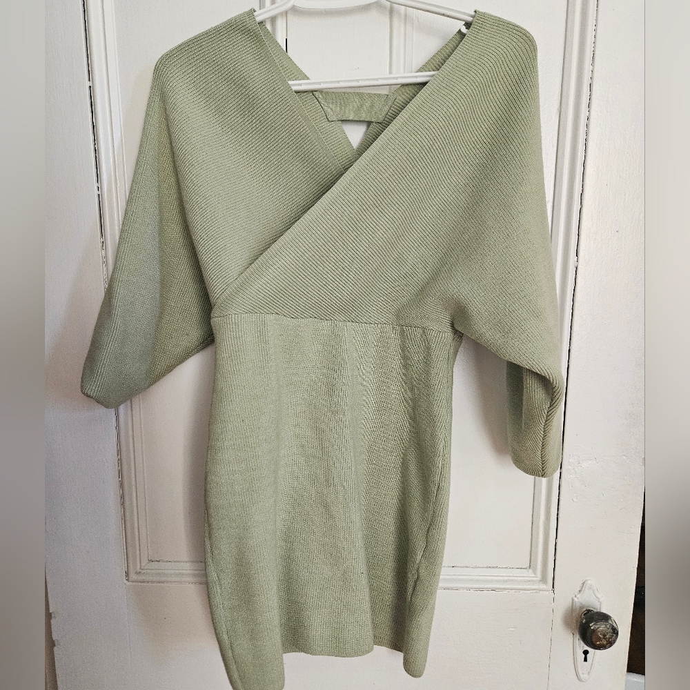 Sage Green Mini Dress